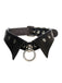 She adds this Halloween Gothic Faux Leather Collar Choker Necklace and suddenly it's vintage perfection