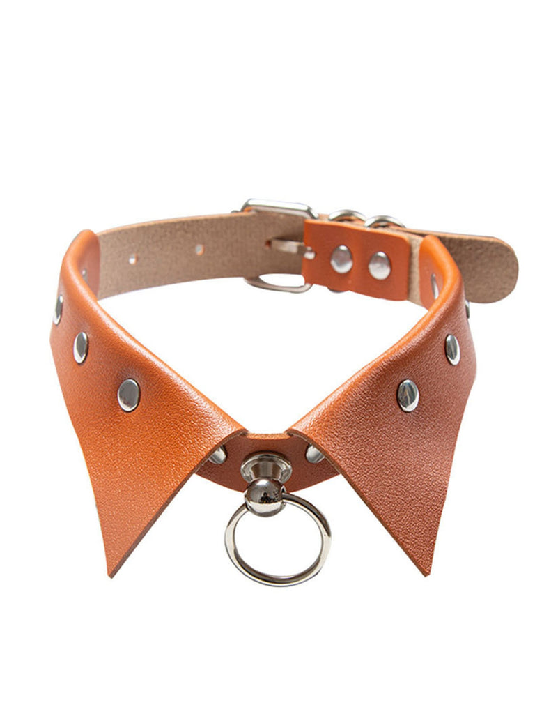 Halloween Gothic Faux Leather Collar Choker Necklace — the vintage finishing touch that makes her outfit sing
