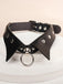 She adds this Halloween Gothic Faux Leather Collar Choker Necklace and suddenly it's vintage perfection