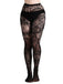 Halloween Gothic Lace Floral Pattern Sheer Tights - vintage fashion, retro style