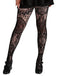 Halloween Gothic Lace Floral Pattern Sheer Tights - vintage fashion, retro style