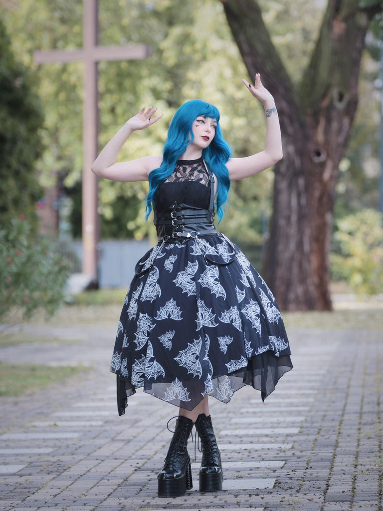 She slips into this Halloween Gothic Steampunk Lace Dress and suddenly it's a vintage daydream