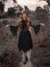 She slips into this Halloween Gothic Steampunk Lace Dress and suddenly it's a vintage daydream