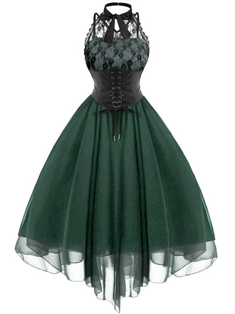 Halloween Gothic Steampunk Lace Dress: timeless style reimagined