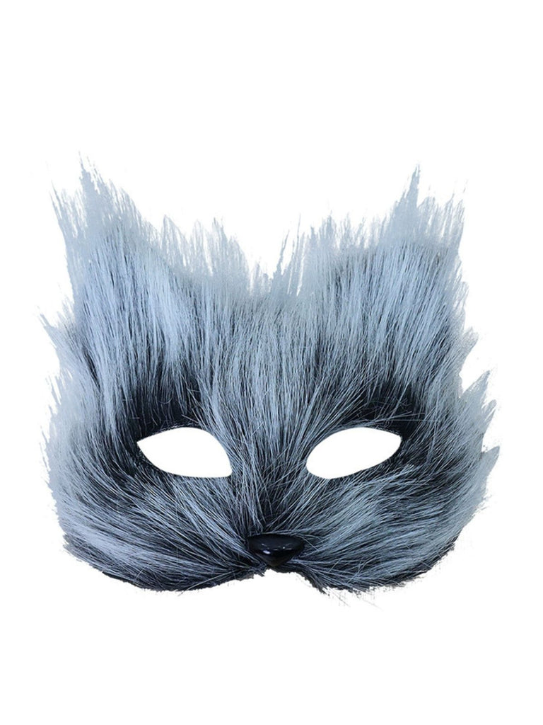 Halloween Party Furry Fox Mask - vintage fashion, retro style