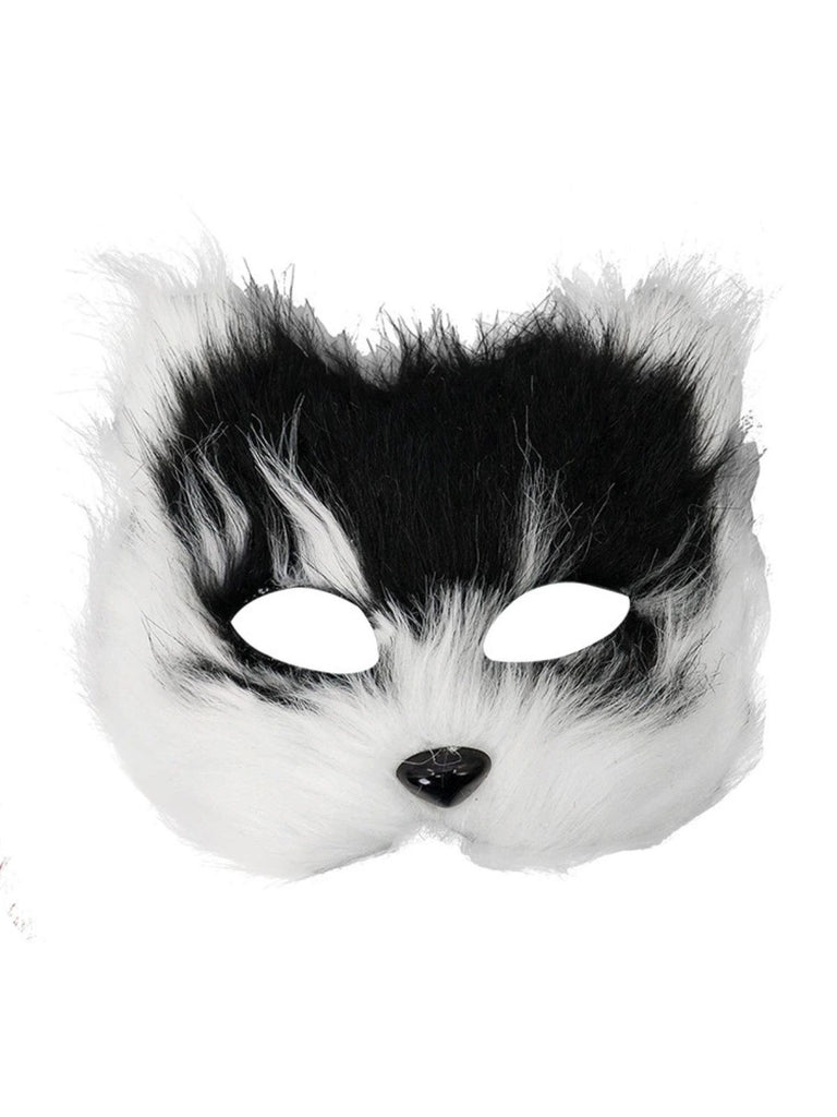 Halloween Party Furry Fox Mask - vintage fashion, retro style