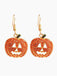 Halloween Rhinestones Grimace Pumpkin Earrings: vintage detail work for the woman who notices