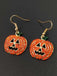 Halloween Rhinestones Grimace Pumpkin Earrings — the vintage finishing touch that makes her outfit sing