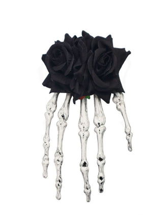 Halloween Skeleton Hand Hair Clip - vintage fashion, retro style