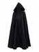 Halloween Solid Tie Hooded Cape Cloak - vintage fashion, retro style