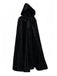 Halloween Solid Tie Hooded Cape Cloak - vintage fashion, retro style
