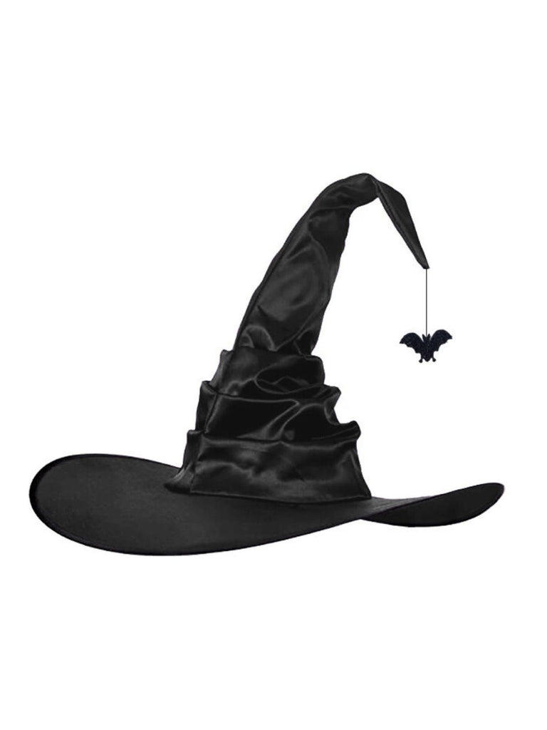 Halloween Spider Satin Witch Hat - vintage fashion, retro style