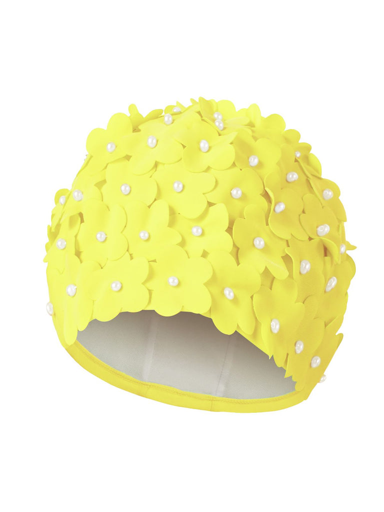 Hand-made Pearl Three-Dimensional Swimming Cap: timeless style reimagined