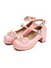 Heart Pearl Bow Mary Jane Heels - vintage shoes, retro heels