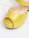 Vintage Valentine's Day PU Leather Chunky High Heels - vintage shoes, retro heels