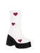 Hollow Hearts Leather Chunky Platform Boots - vintage fashion, retro style