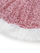 Pink 1960s Christmas Fur Sequin Strapless Dress