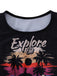 Black 1950s Explore The Beach Tankini Set