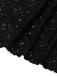 Black 1970s Gothic Lace Cross Hooded Mermaid Dress