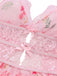 Pink 1970s Floral Lace Sheer Nightgown
