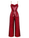 1970s Chain Strap Sequined Disco Jumpsuit