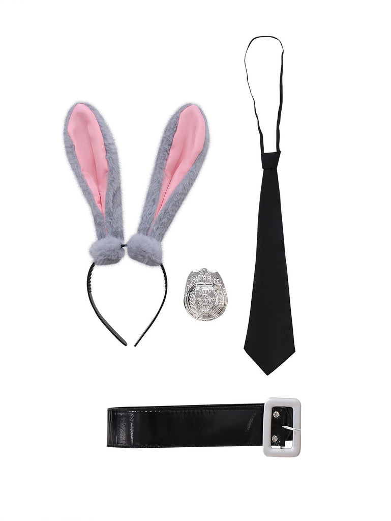 1960s Bunny Officer Mock Two-Piece Shirt Dress Set