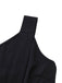Black 1980s One Shoulder Wide Leg Belt Jumpsuit