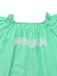 Green 1970s Lace Puff Sleeve Babydoll Dress