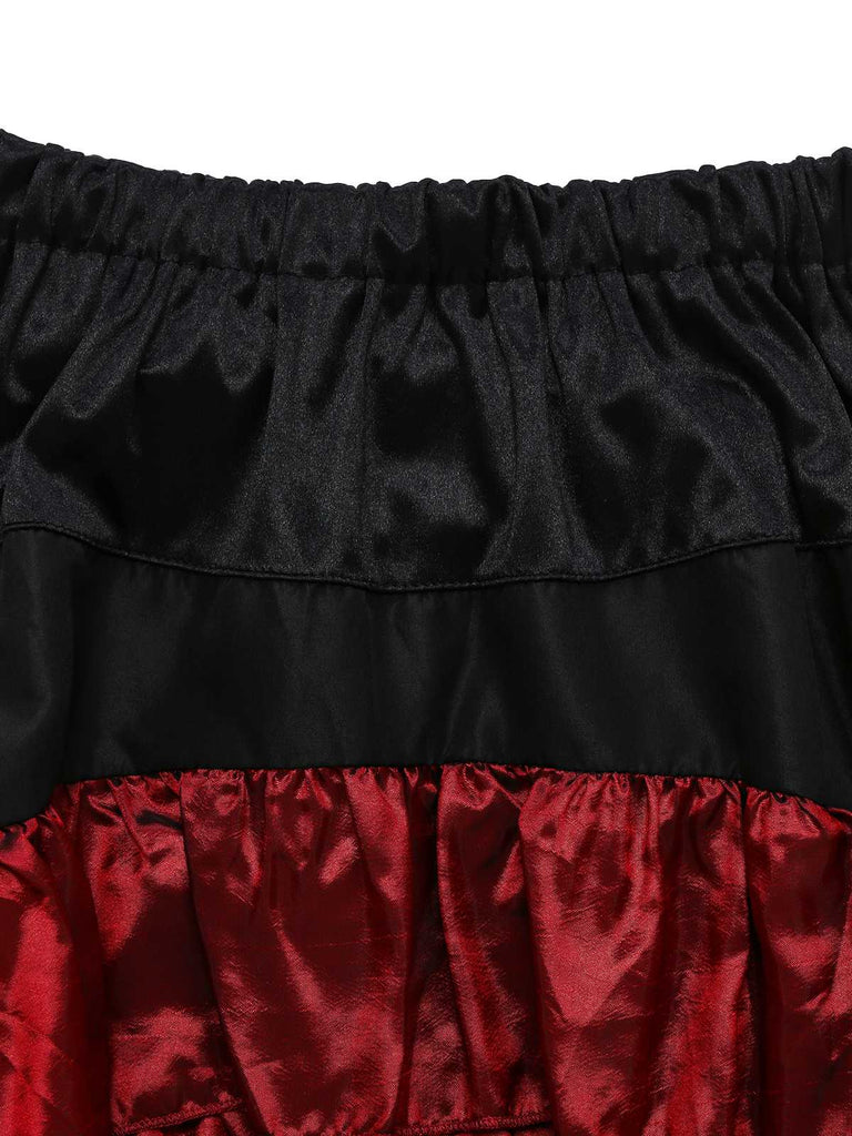 2PCS 1980s Ruffled Halloween Pirate Costume Set