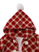 [Pre-Sale] Red 1940s Detachable Fur Collar Plaid Fleece Coat