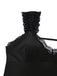 Black 1950s Solid Butterfly Backless Nightdress