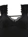 Black 1950s Solid Butterfly Backless Nightdress