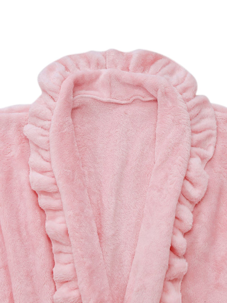 1930s Long Sleeve Flannelette Pajama Robe