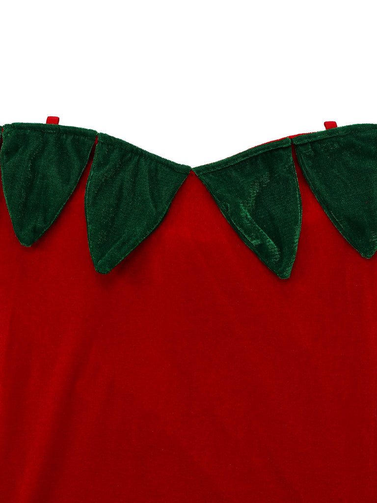 Red 1980s Strawberry Tube Mini Costume Dress