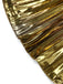Gold 1960s Metallic Pleated Cutout Party Strap Dress