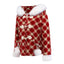 [Pre-Sale] Red 1940s Detachable Fur Collar Plaid Fleece Coat
