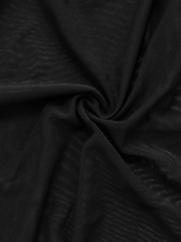 1960s Spaghetti Strap Lace Sheer Babydoll Lingerie Set