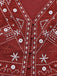Dark Red 1970s Embroidered Boho Vest