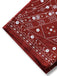 Dark Red 1970s Embroidered Boho Shorts