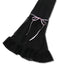 Black 1970s Bowknot Ruffled Sheer Nightdress