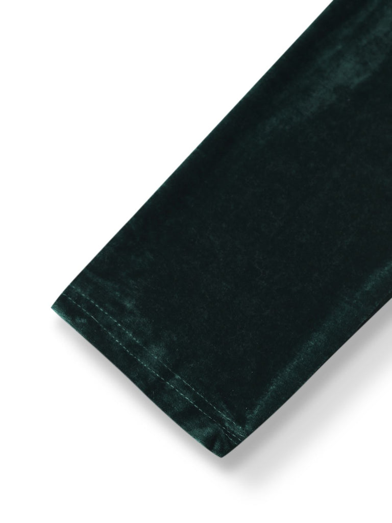 1980s Christmas Fur Trim Hooded Velvet Dress