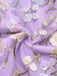 Purple 1940s 3D Floral Bow Strap Mesh Dress