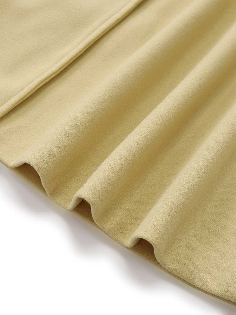 Yellow 1930s Lapel Double-Breasted Coat