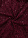 Wine Red 1930s Sequin Bow Maxi Mermaid Dress