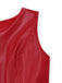 1980s Leather Solid A-Line Sleeveless Dress