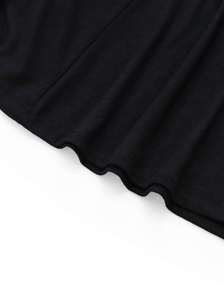 Black 1930s Lace Trimmed Halter Maxi Dress