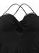 Black 1930s Lace Trimmed Halter Maxi Dress