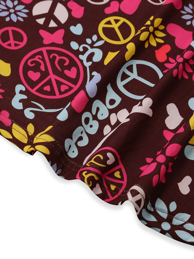 3PCS 1970s Vintage Fringe Hippie Costume Set