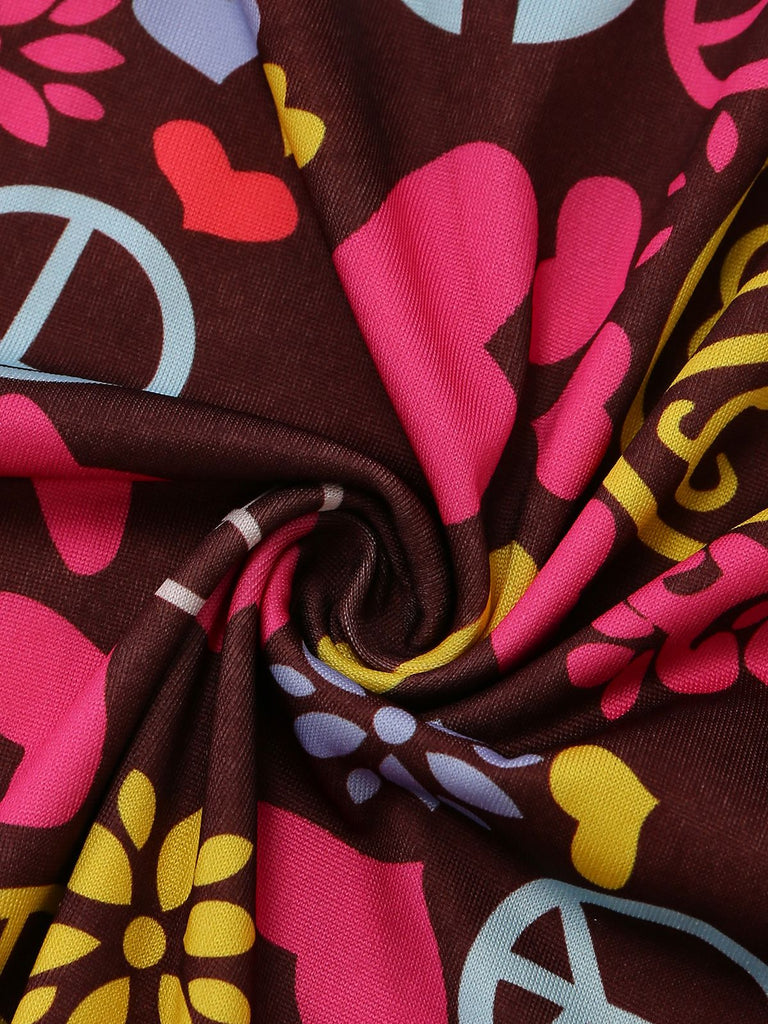 3PCS 1970s Vintage Fringe Hippie Costume Set