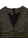 Black 1970s Bell Sleeve Sheer Belted Disco Dress